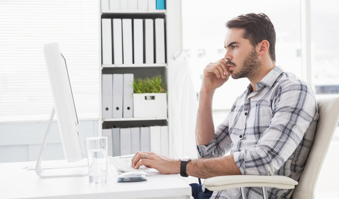 businessman working at his desk