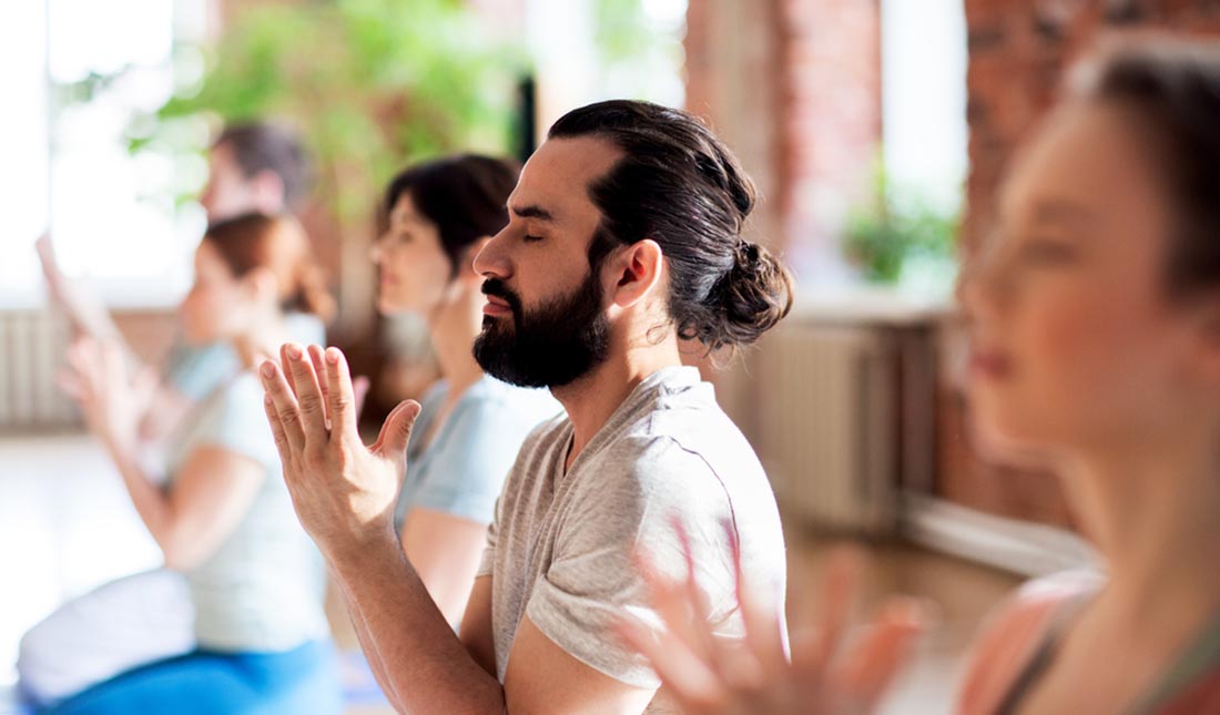 group yoga lotus seal