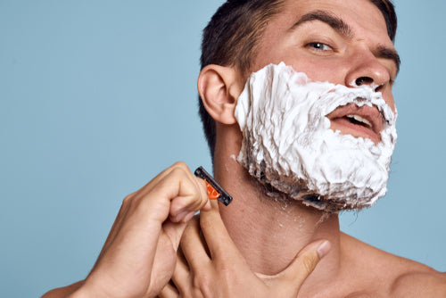 man shaving